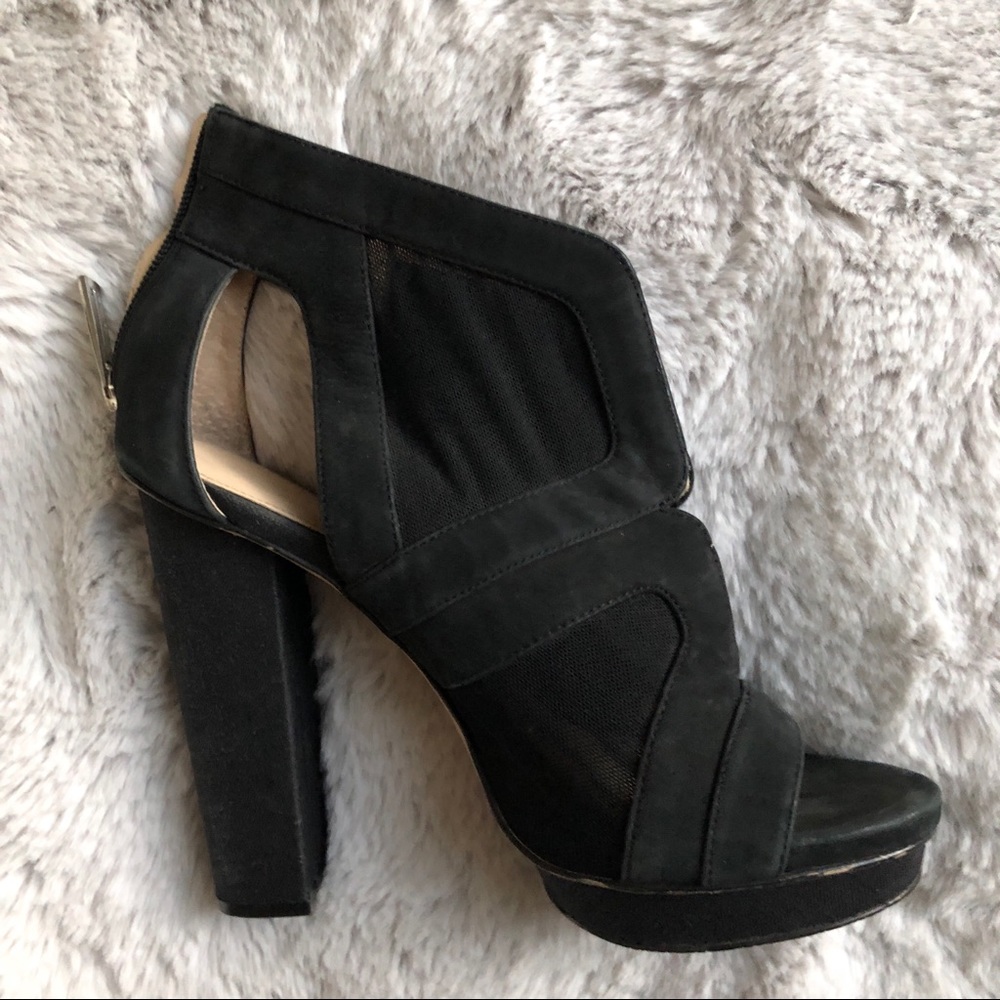 CK MESH ANKLE HEELS